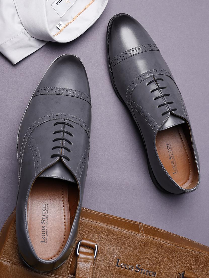 men solid lace-up oxfords - 21747992 - Standard Image - 1
