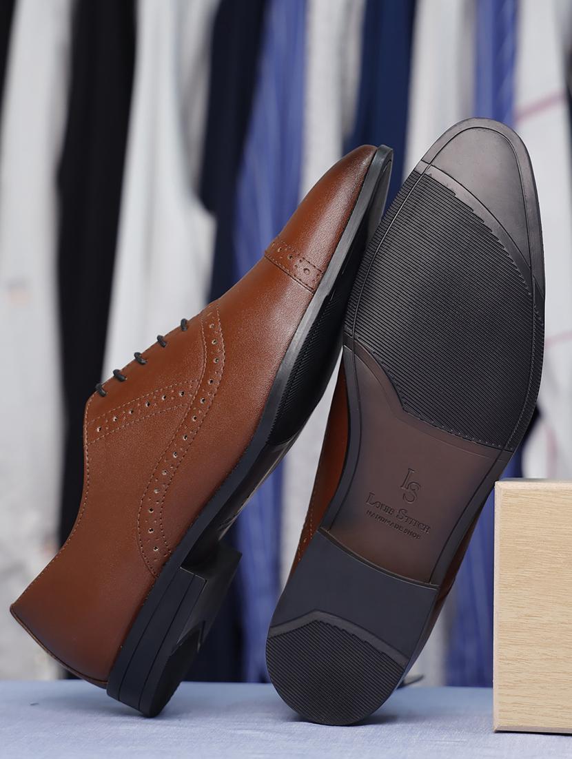 men solid lace up oxford shoes - 21747995 -  Standard Image - 1