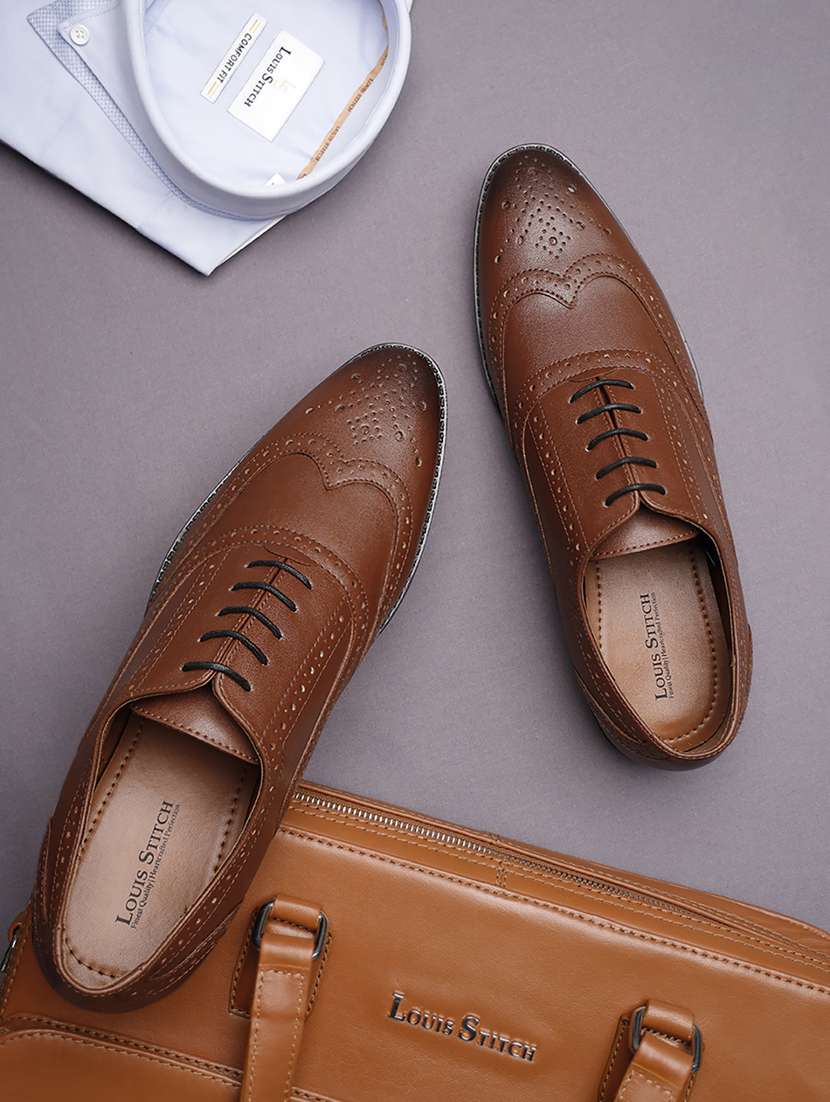men solid lace-up brouges - 21748016 -  Zoom Image - 0