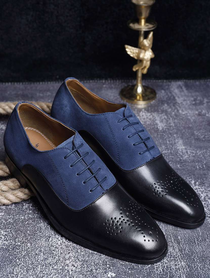 men blue lace-up brouges - 21748022 - Zoom Image - 0