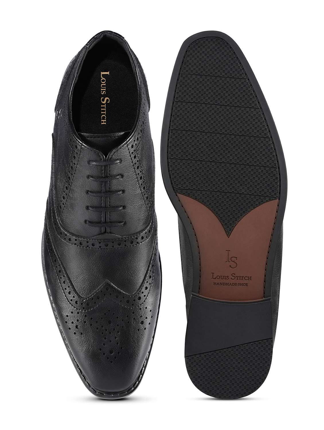 Men Solid Lace-up Brouges - 21748023 -  Standard Image - 4