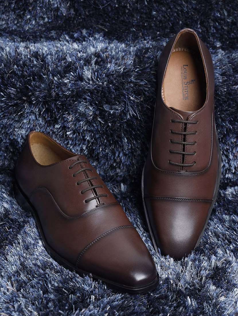 men solid lace-up oxfords - 21748041 -  Standard Image - 1