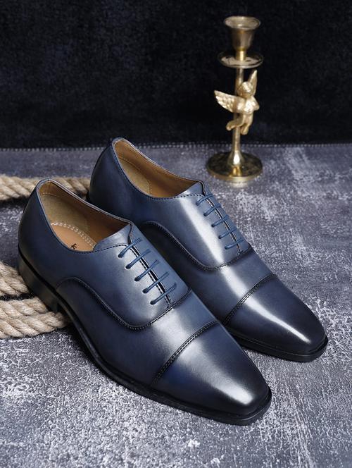 men solid lace-up oxfords - 21748042 - Standard Image - 0