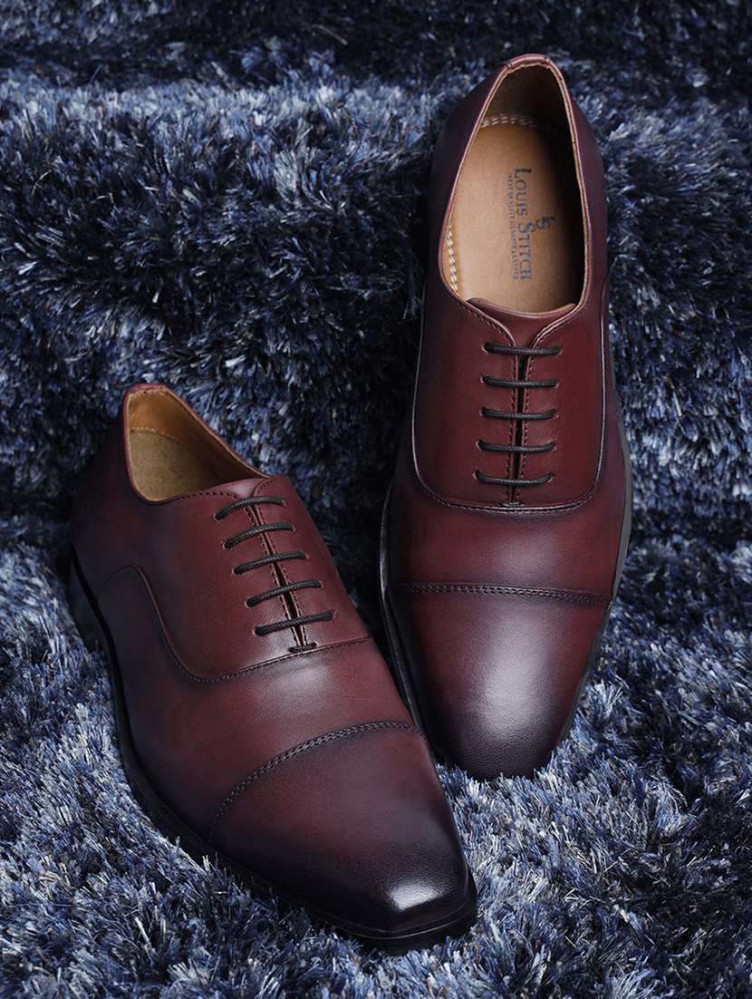 men solid lace-up oxfords - 21748044 -  Standard Image - 1