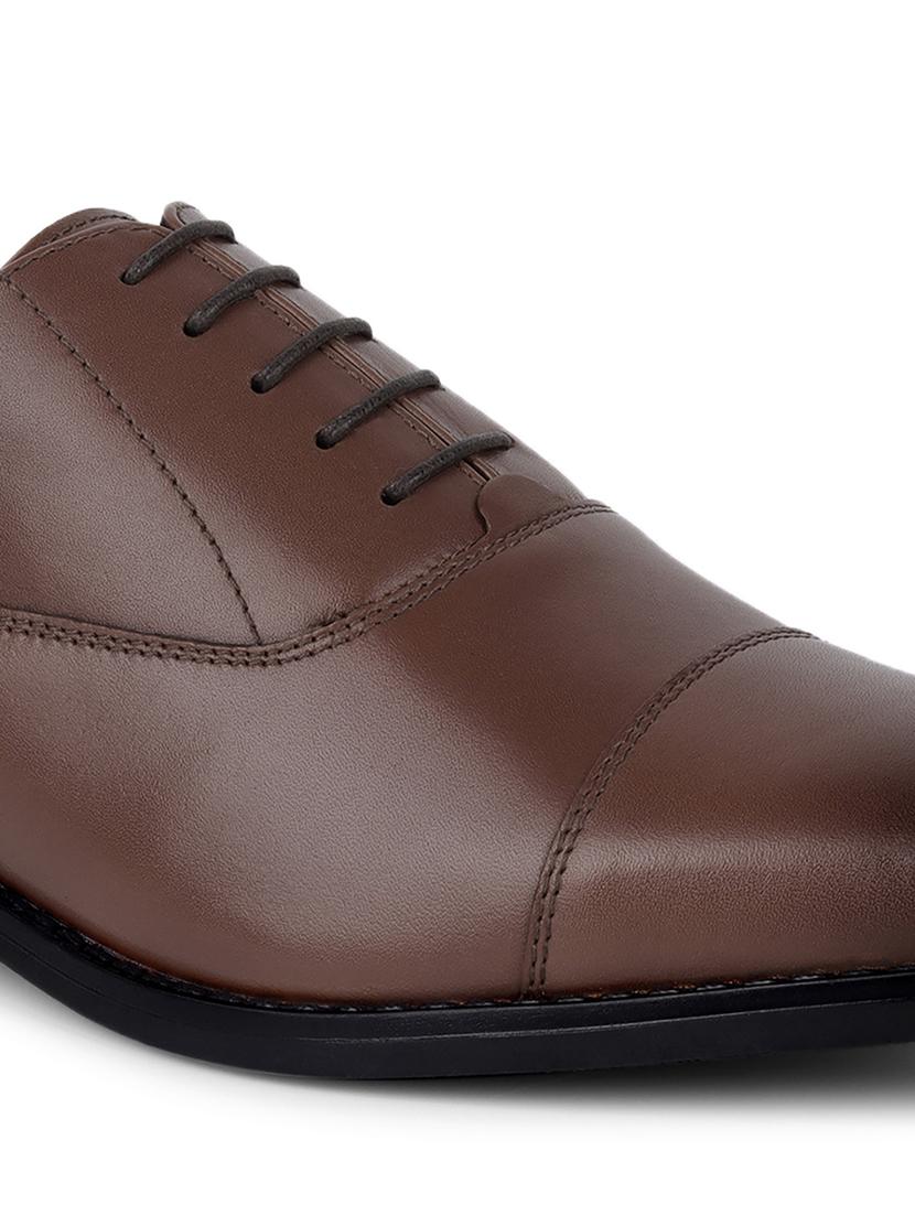 men solid lace-up oxfords - 21748060 - Standard Image - 4