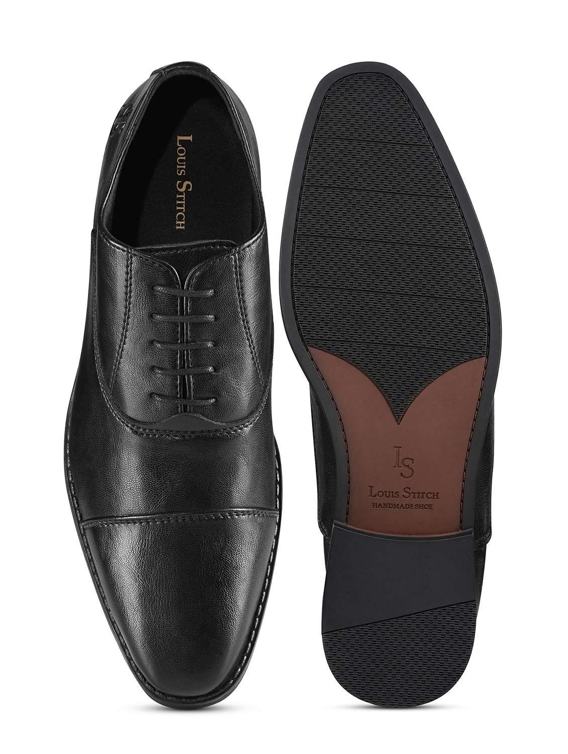 Men Solid Lace-up Oxfords - 21748063 -  Standard Image - 4