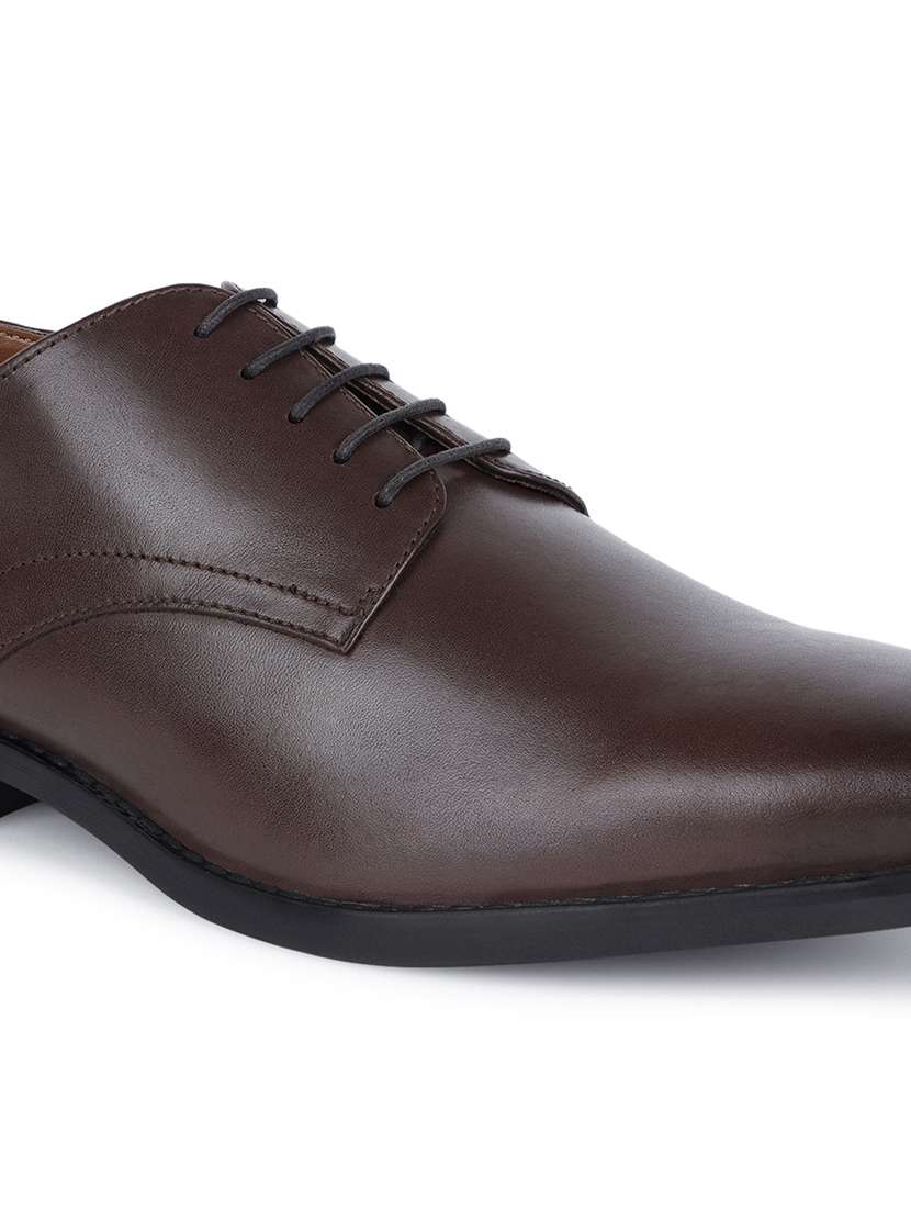 men solid lace-up derbys - 21748066 -  Standard Image - 4