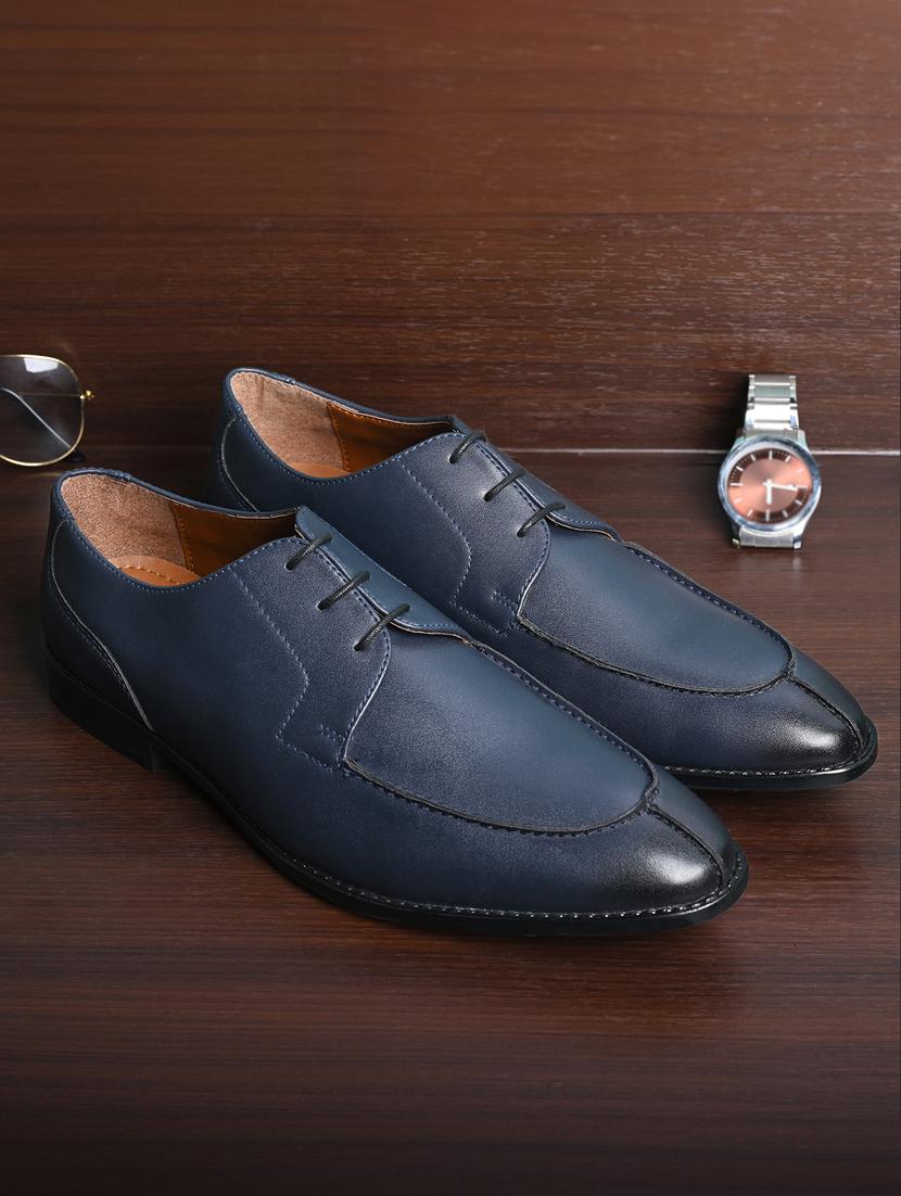 men solid lace-up derbies - 21748079 - Zoom Image - 0