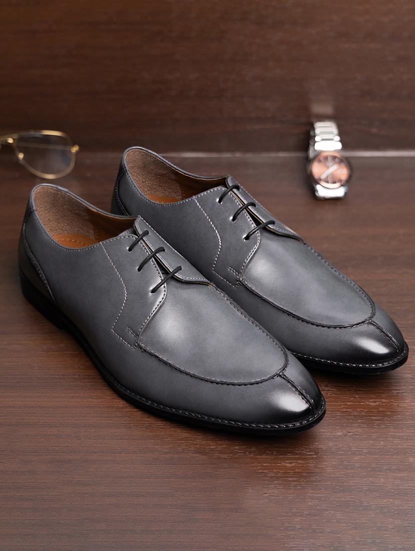 men solid lace-up derbies - 21748080 -  Zoom Image - 0