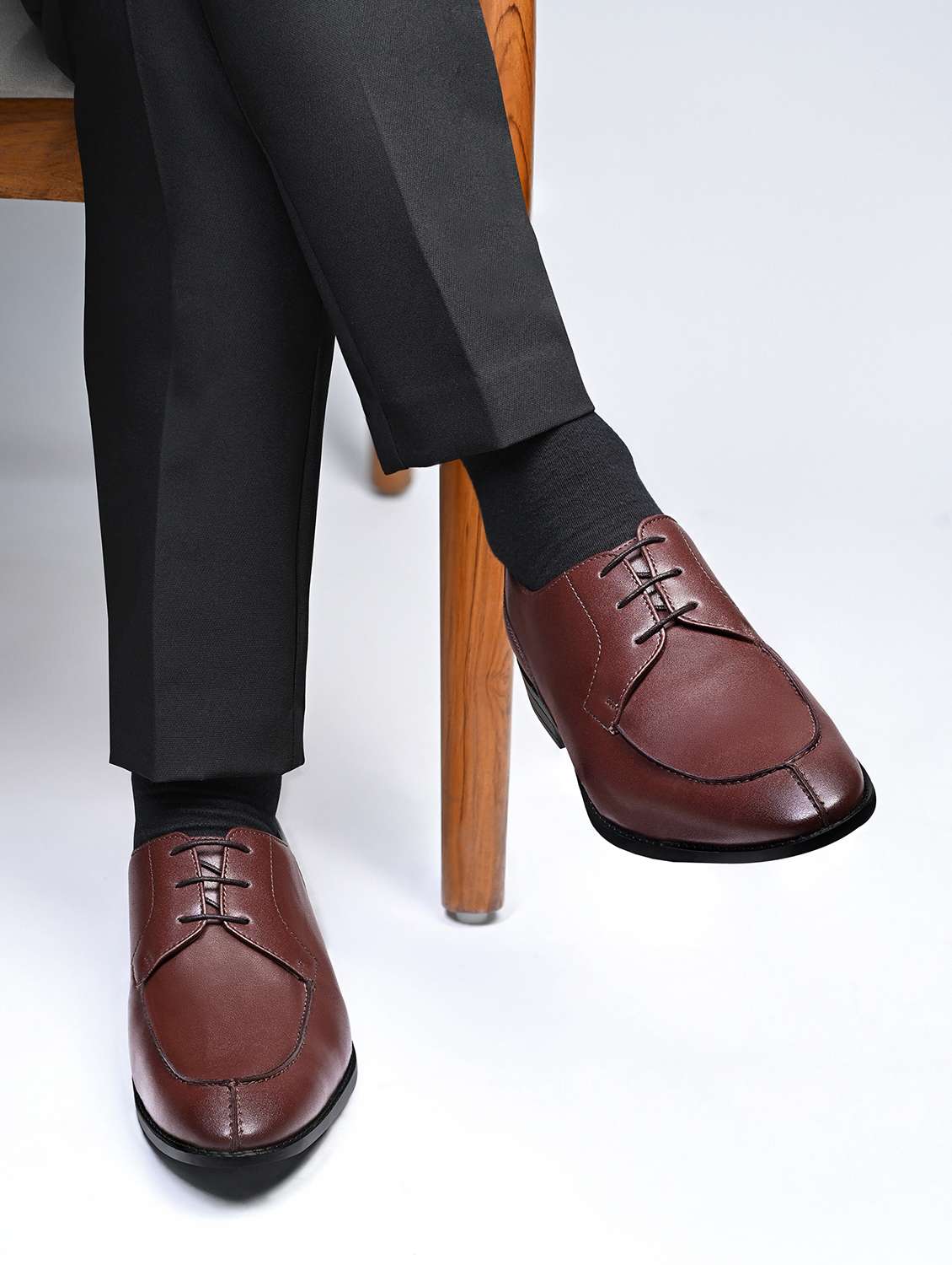 Men Solid Lace-up Derbies - 21748082 -  Standard Image - 1