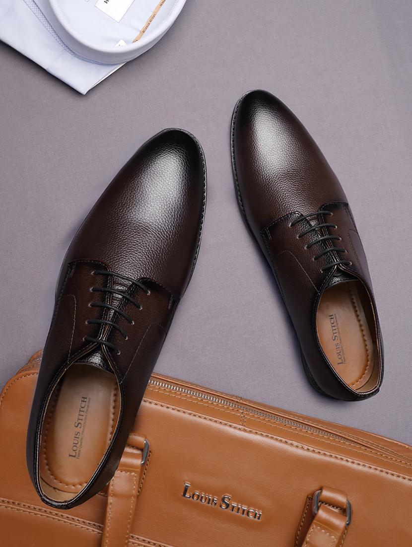men solid lace-up derbies - 21748084 - Zoom Image - 0