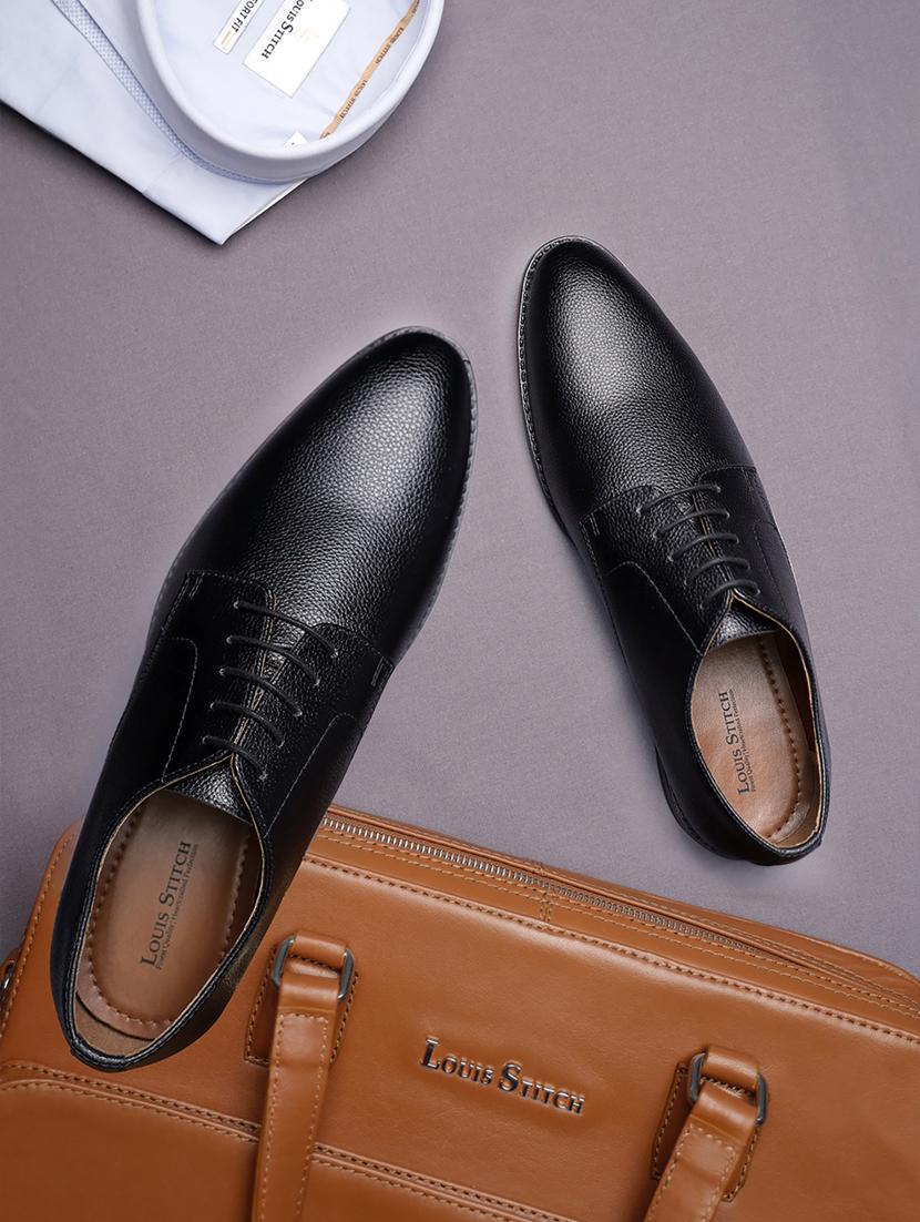 men solid lace-up derbys - 21748085 -  Zoom Image - 0
