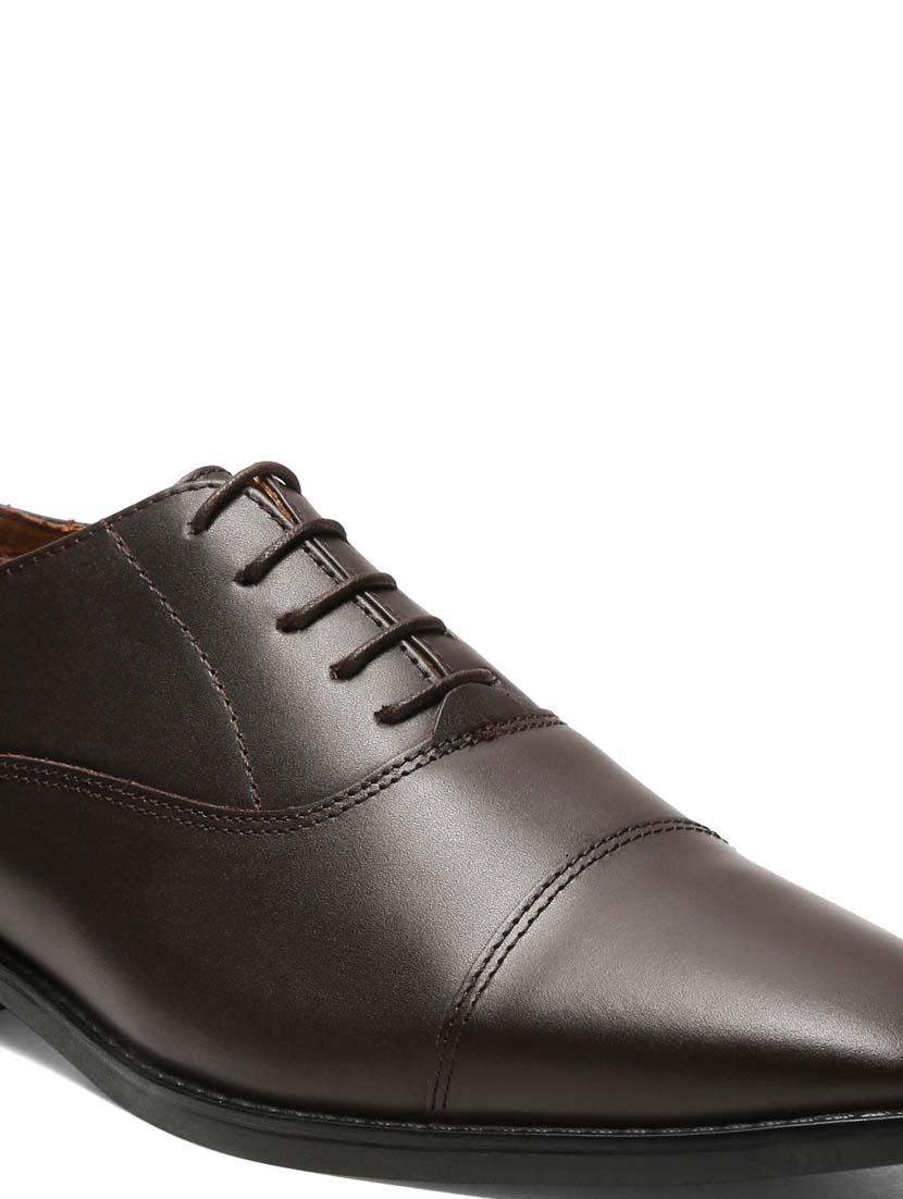 men solid lace-up oxfords - 21748087 - Standard Image - 4