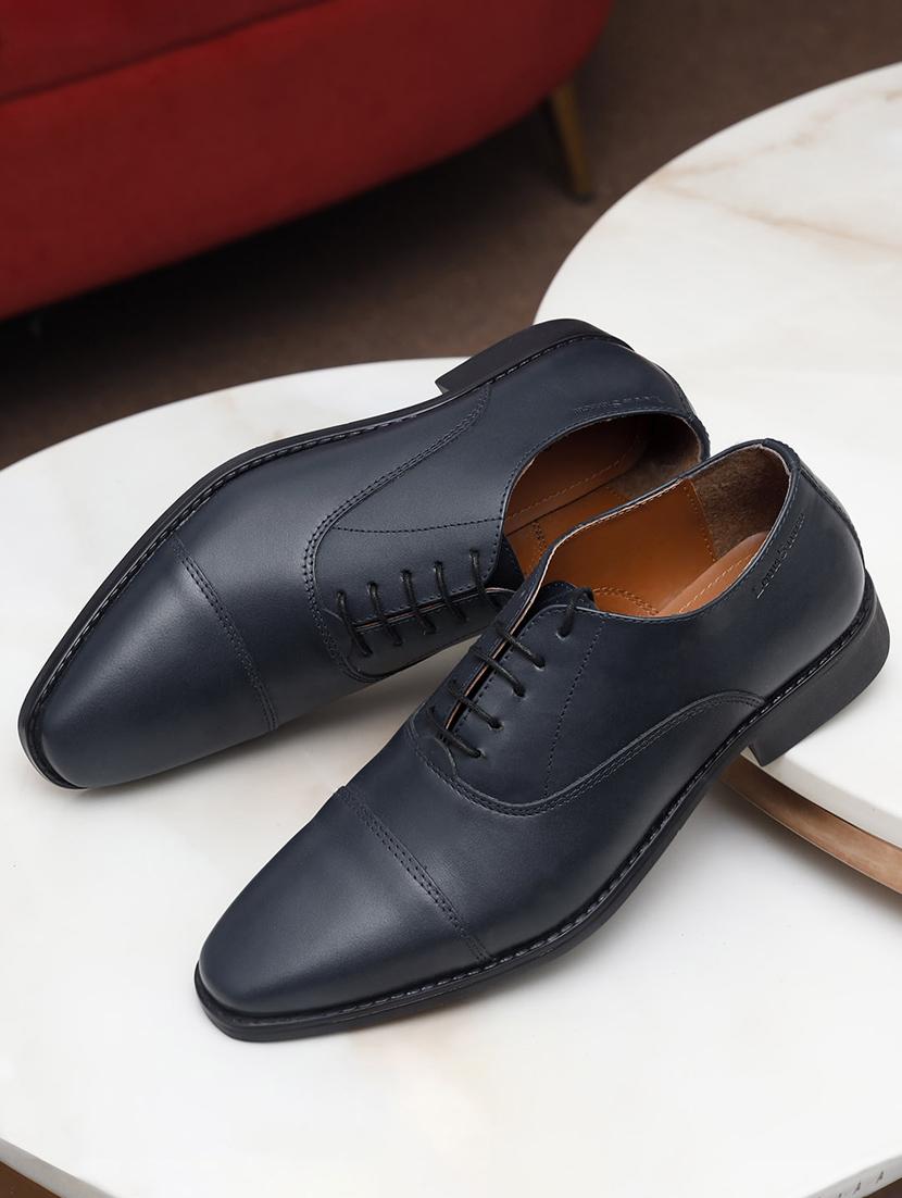 men solid lace-up oxfords - 21748088 - Standard Image - 1