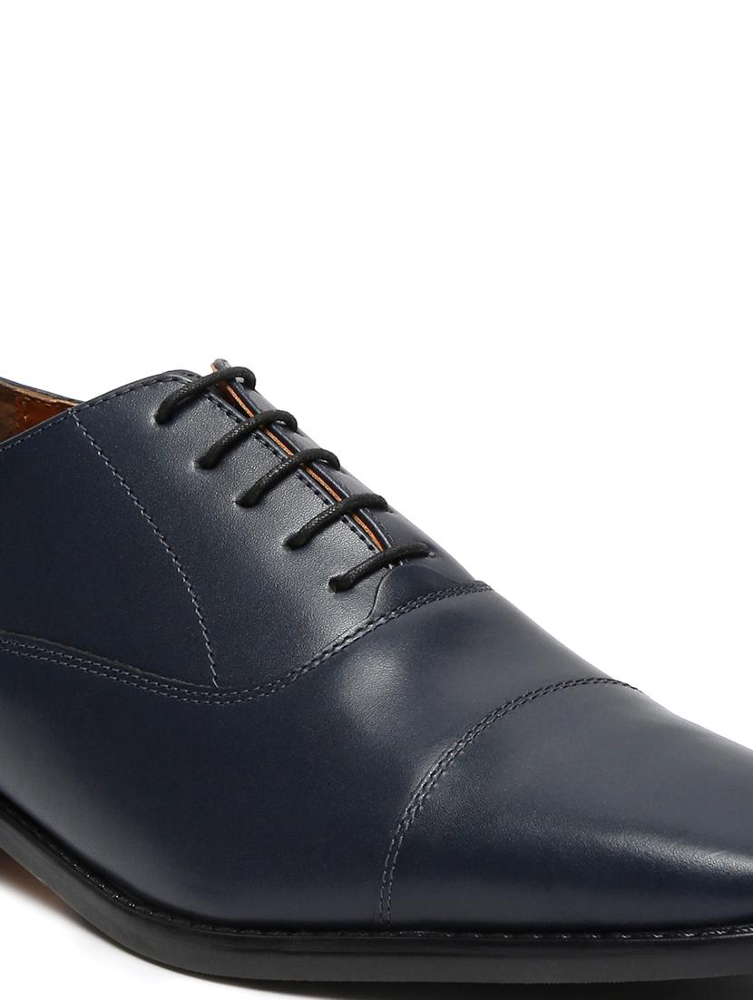 men solid lace-up oxfords - 21748088 - Standard Image - 4