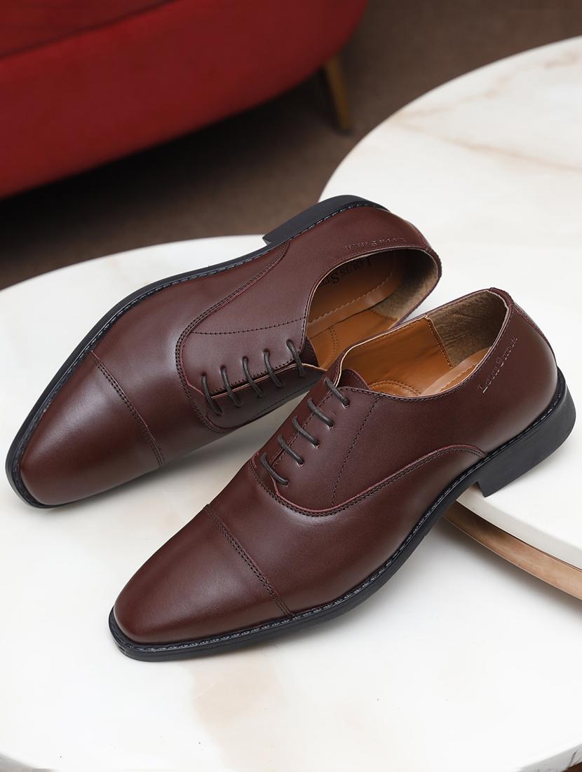 men solid lace-up oxfords - 21748090 - Standard Image - 1