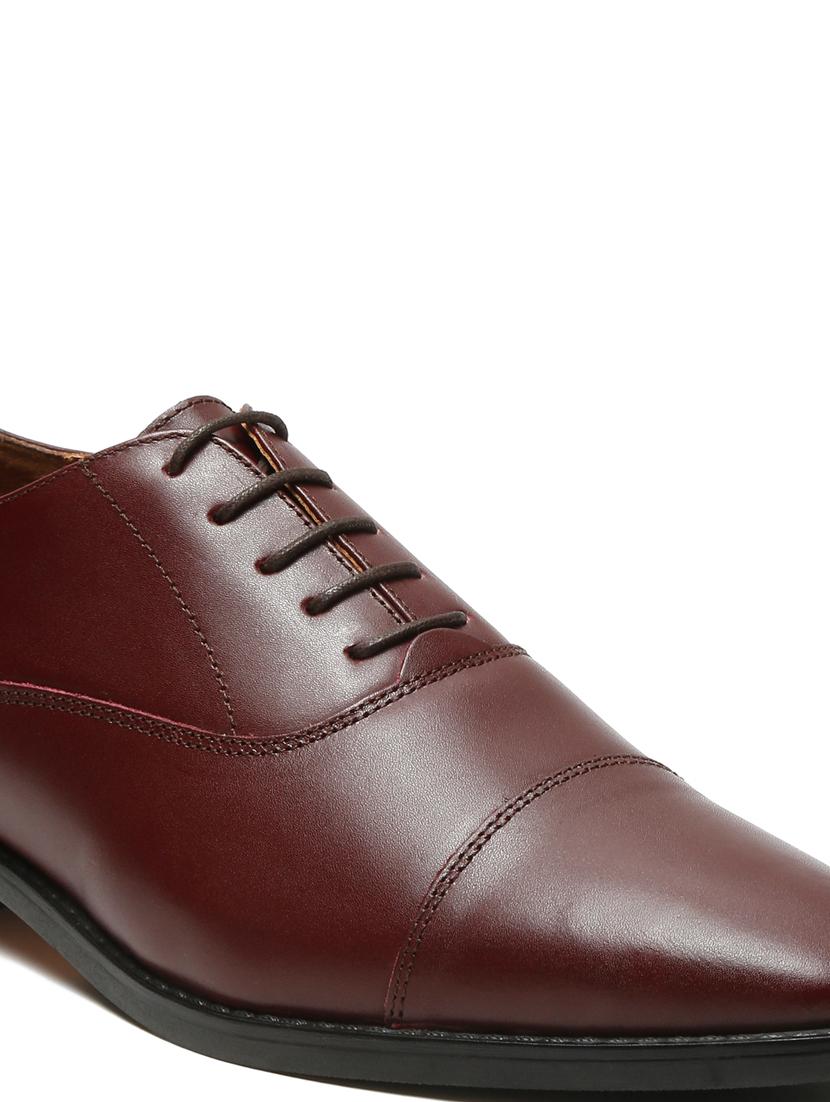 men solid lace-up oxfords - 21748090 - Standard Image - 4