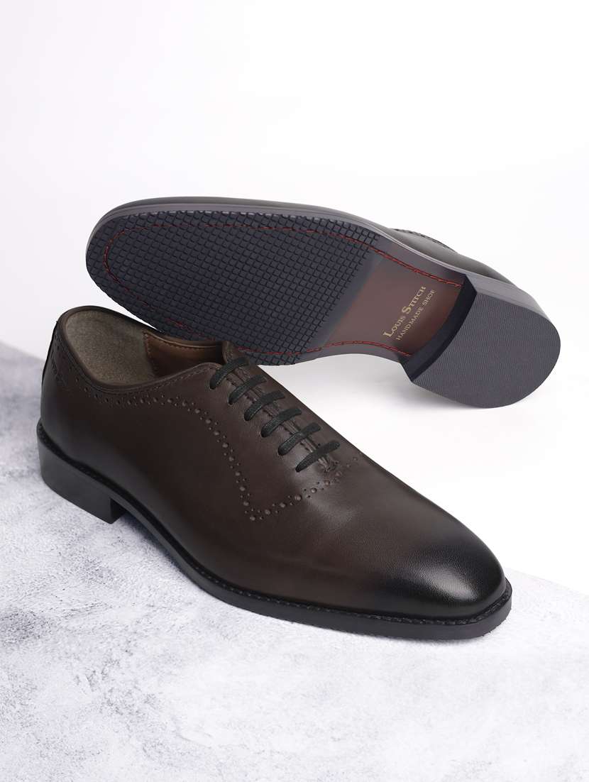 men solid lace-up oxfords - 21748110 -  Standard Image - 1