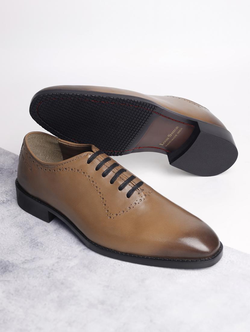 men solid lace-up oxfords - 21748112 - Standard Image - 1