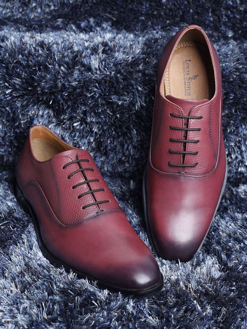 men textured lace-up oxford formal shoes - 21748140 -  Standard Image - 1