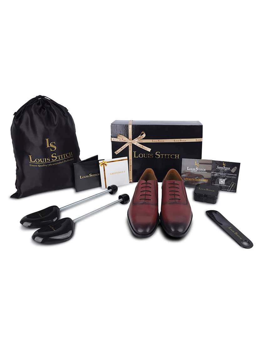 men textured lace-up oxford formal shoes - 21748140 -  Standard Image - 4