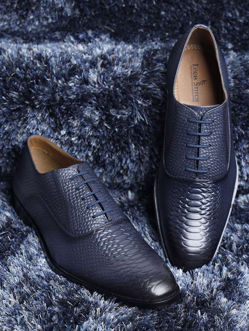 men textured lace-up oxfords - 21748143 -  Standard Image - 1