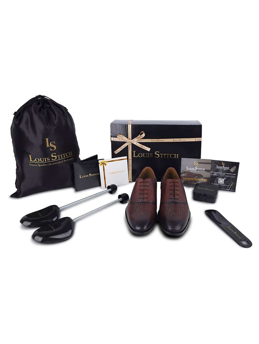 men textured lace-up oxfords - 21748145 -  Standard Image - 4