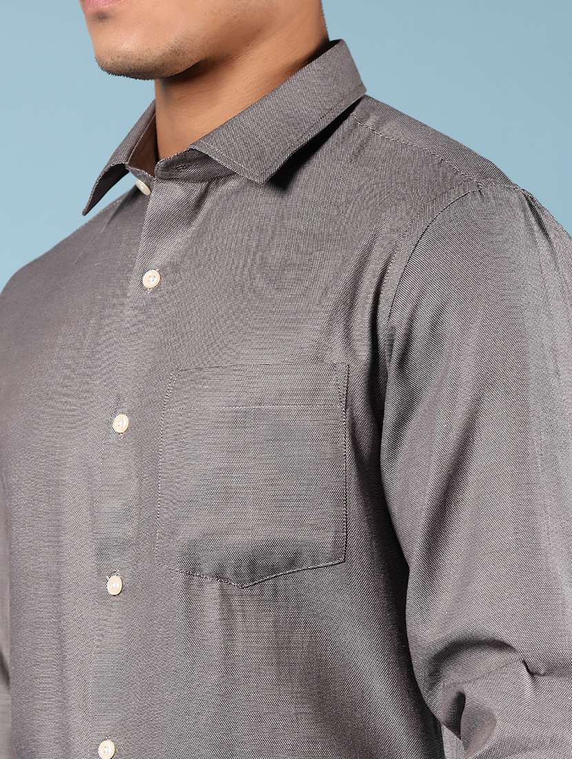 men solid long sleeve regular fit formal shirt - 21748171 -  Standard Image - 4