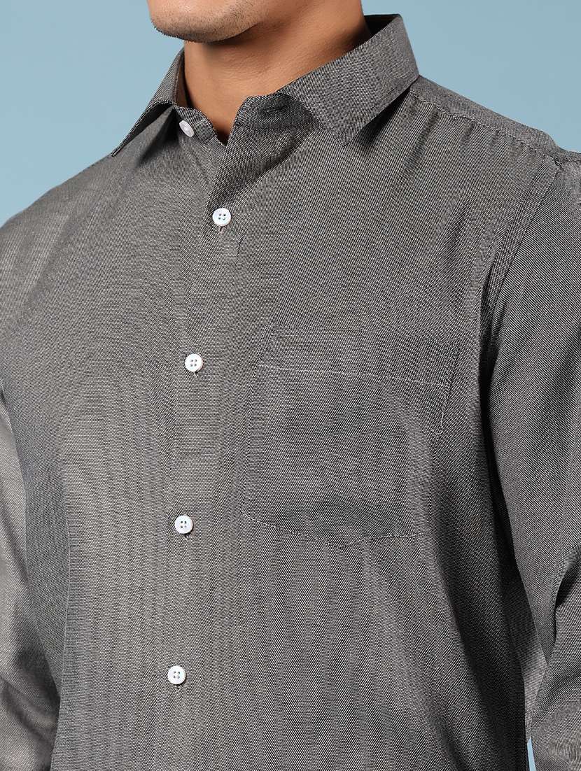 men solid long sleeve regular fit formal shirt - 21748173 -  Standard Image - 4