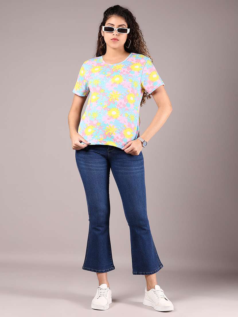 Women Printed Short Sleeve Regular Fit T-shirt - 21748176 -  Standard Image - 4