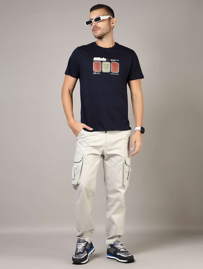 blue cotton back print tshirt - 21748188 -  Standard Image - 4