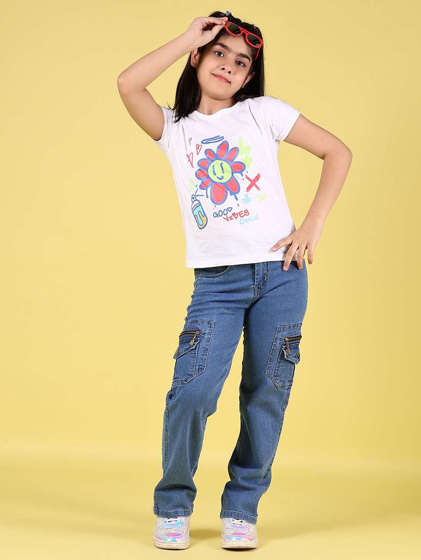 girls printed short sleeves round neck tee - 21748191 -  Standard Image - 4