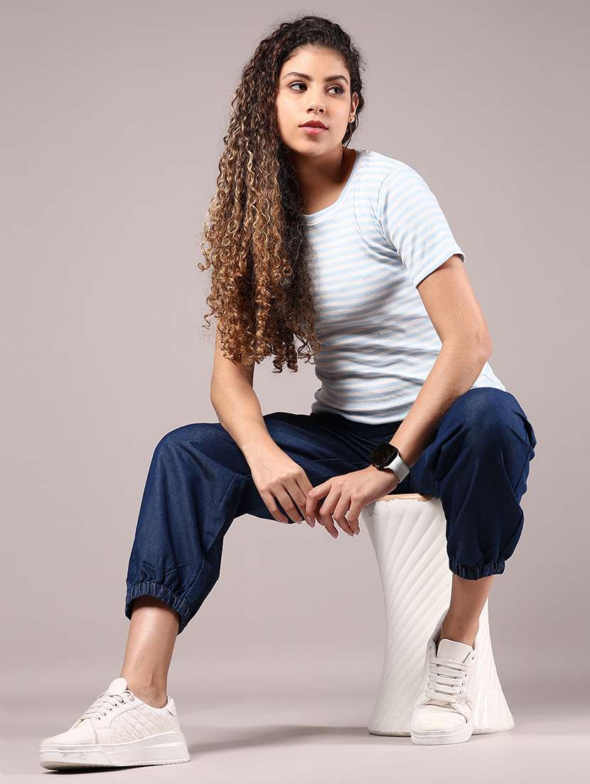 women striped short sleeve regular fit t-shirt - 21748192 -  Standard Image - 4