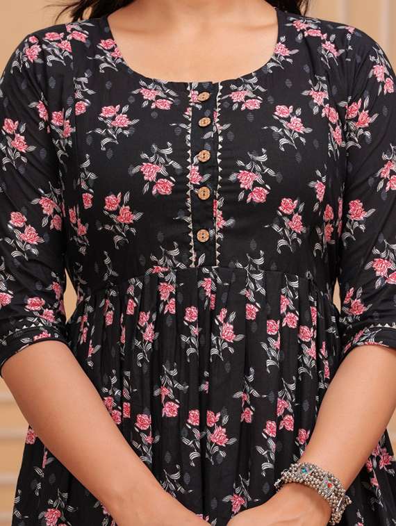 women floral printed round neck maternity dress - 21748302 -  Standard Image - 4