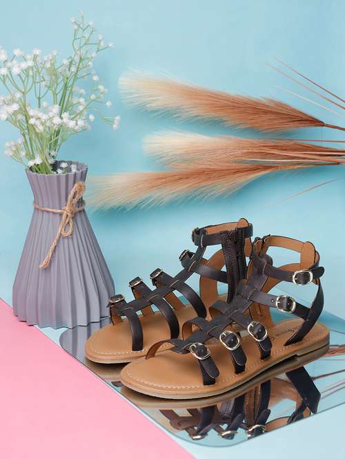 women solid gladiators sandal - 21748341 -  Standard Image - 0