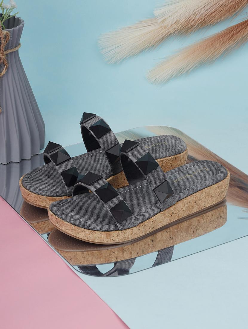 women black slip on sandal - 21748351 - Zoom Image - 0