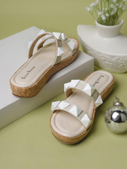 women white slip on sandal - 21748352 -  Standard Image - 0