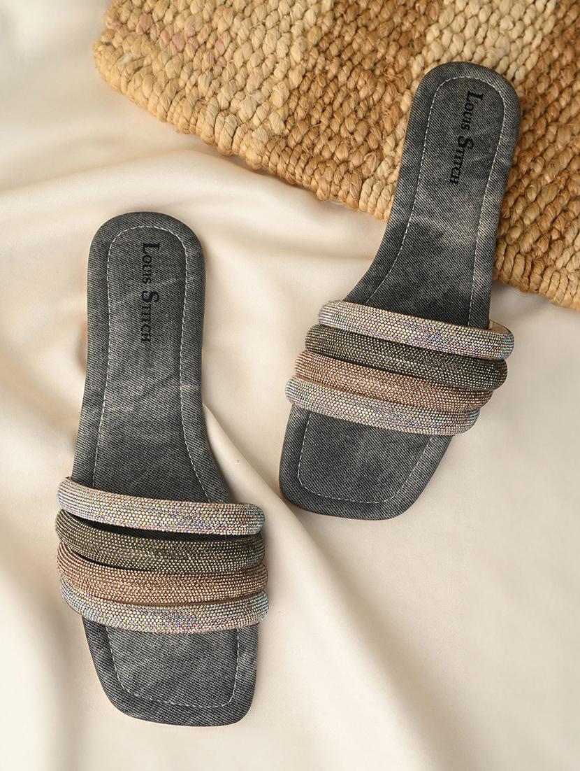 women grey slip on sandal - 21748354 - Zoom Image - 0