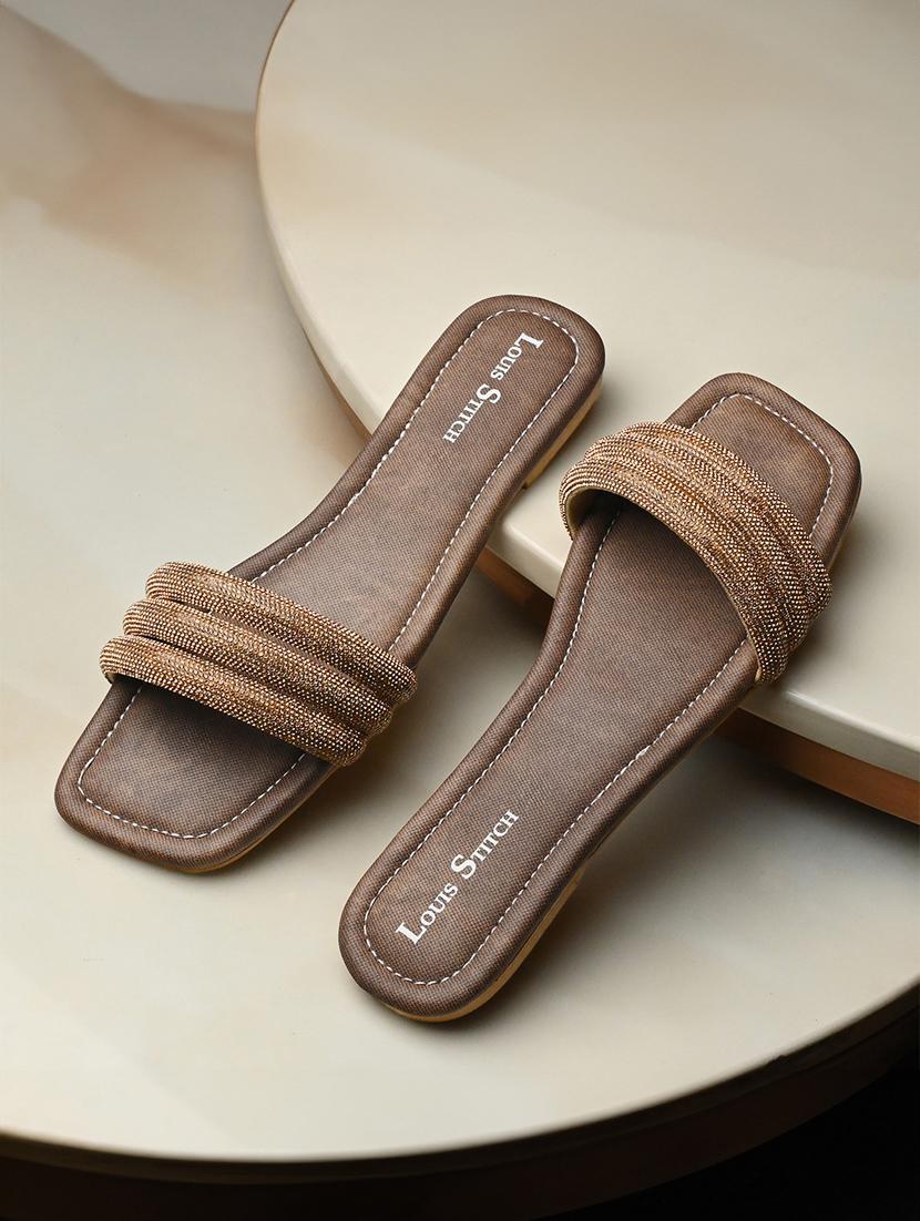 women brown slip on sandal - 21748355 - Zoom Image - 0