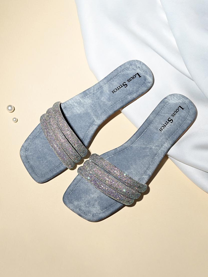 women blue slip on sandal - 21748356 - Zoom Image - 0