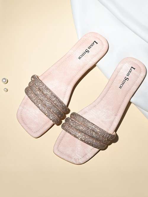 women nude slip on sandals - 21748357 - Standard Image - 0