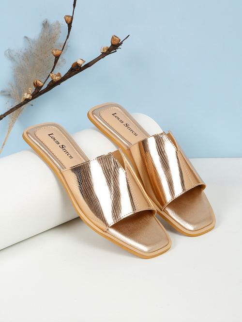 women brown slip on sandal - 21748360 - Standard Image - 0