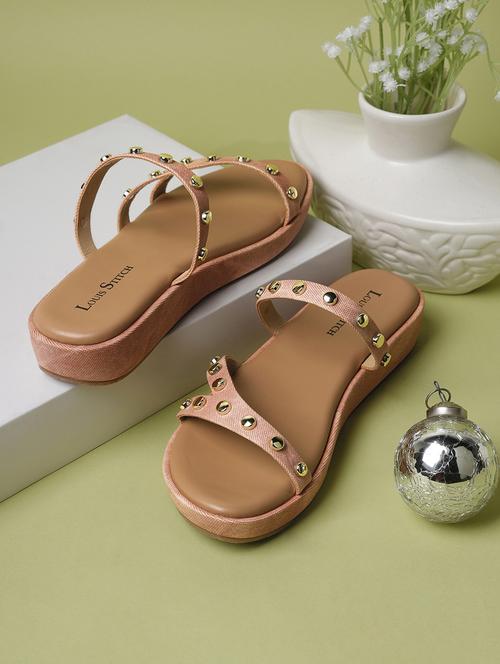 women pink slip on sandals - 21748362 - Standard Image - 0