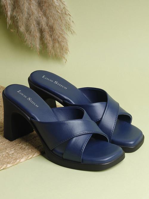 women blue slip on sandal - 21748367 -  Standard Image - 0