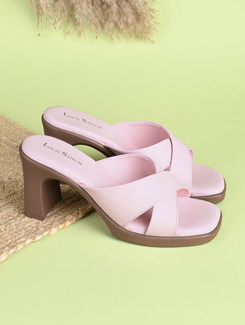 women pink slip on sandal - 21748369 -  Standard Image - 0