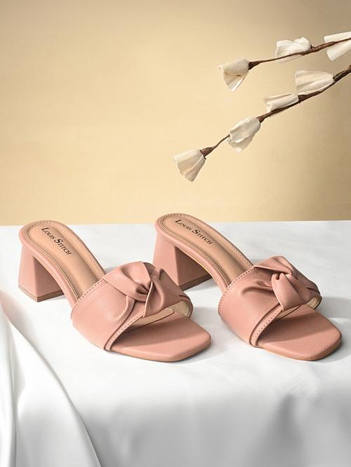 women pink slip on sandal - 21748376 -  Standard Image - 0