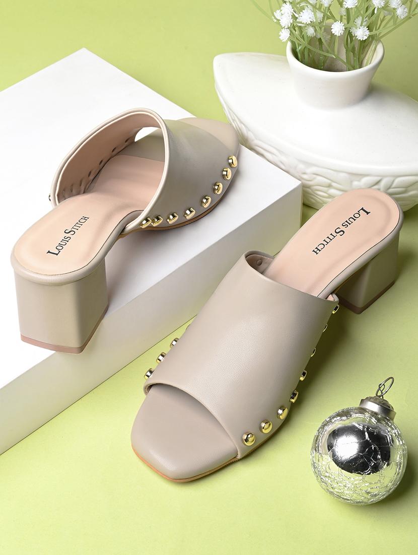 women beige slip on sandals - 21748377 -  Zoom Image - 0