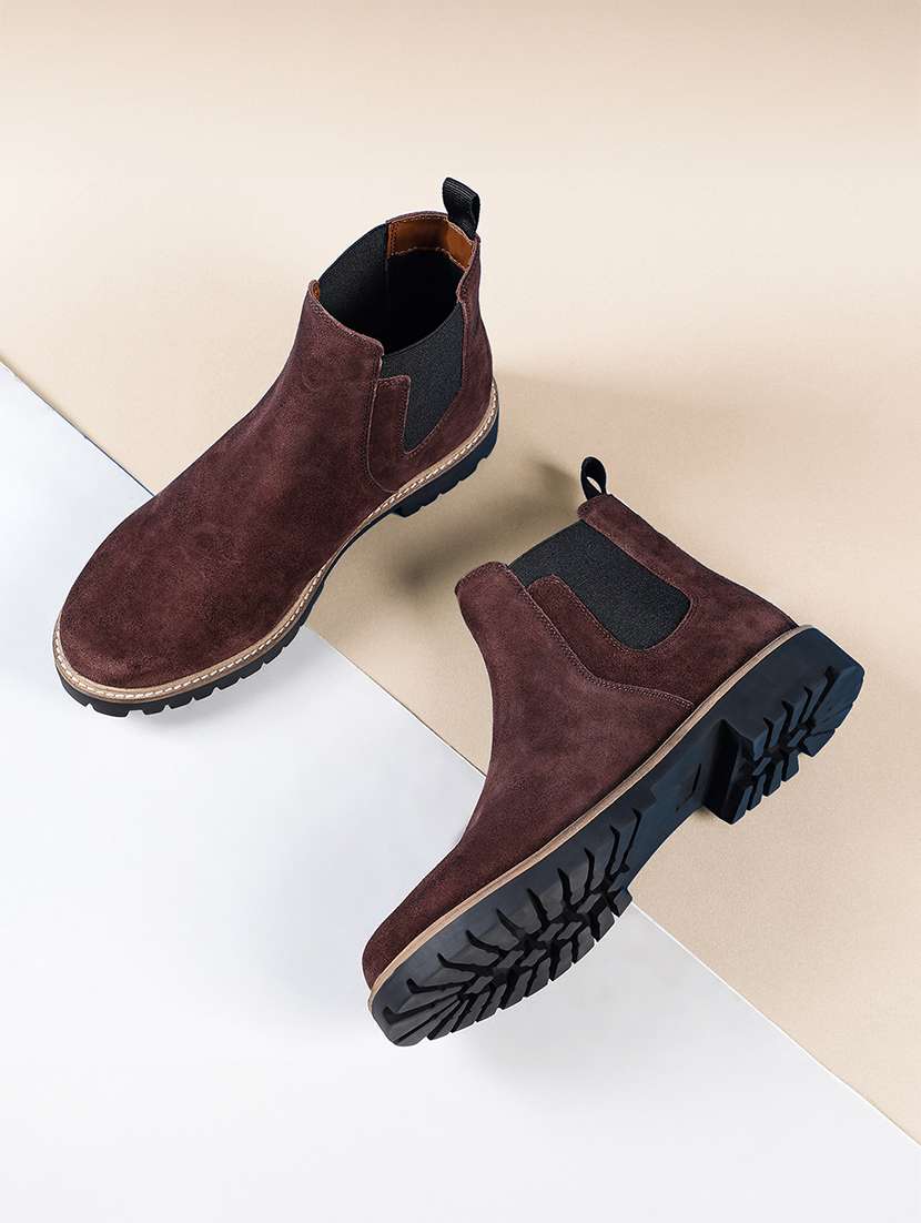 men brown slip on boots - 21748399 - Zoom Image - 0