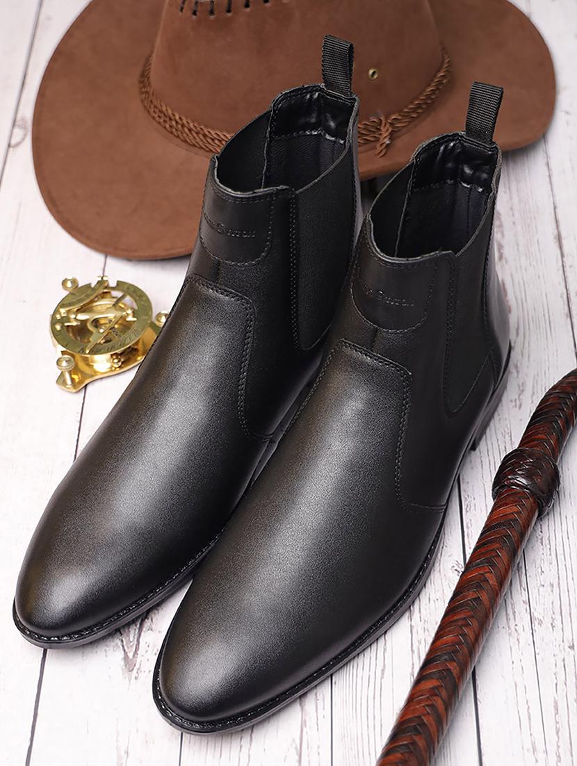 men black slip on boots - 21748414 - Zoom Image - 0
