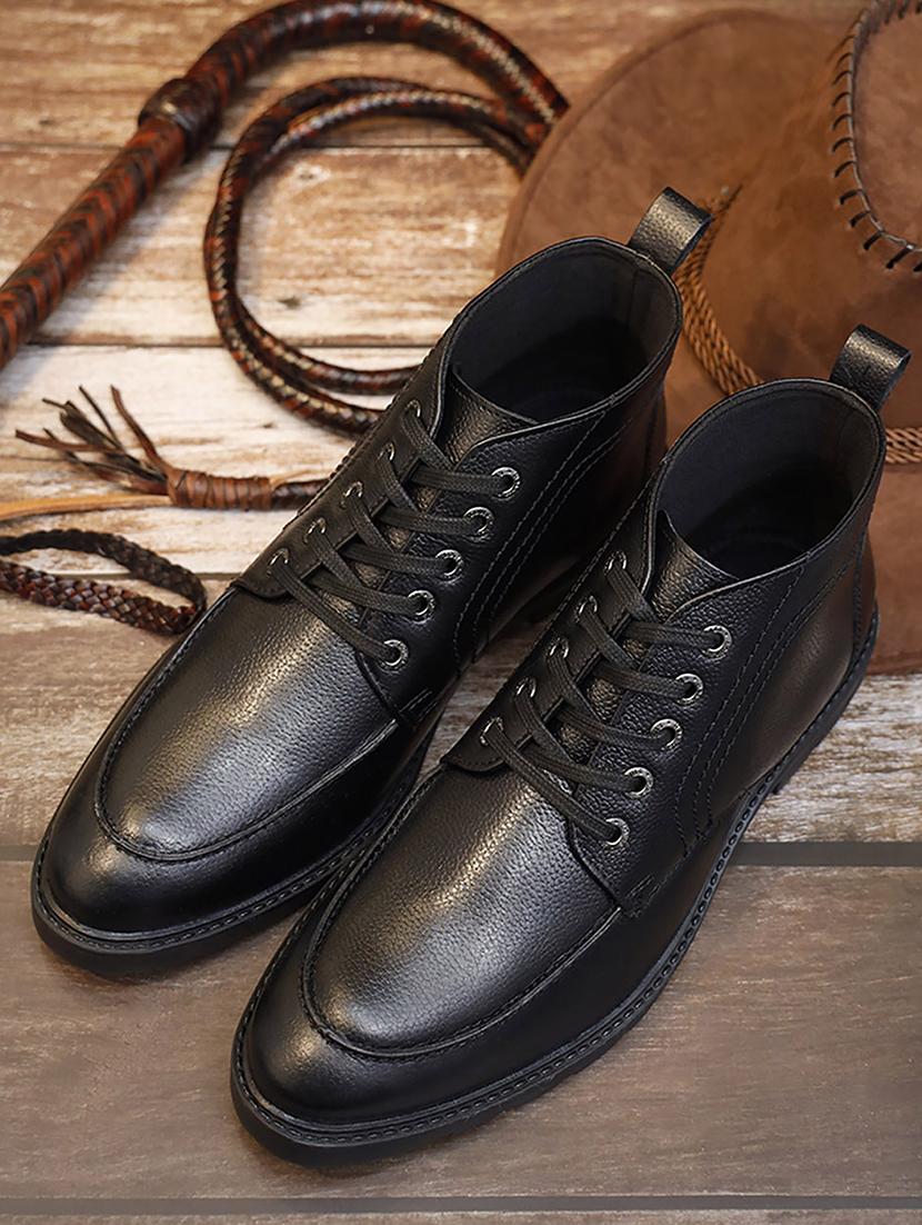 men solid lace up boots - 21748422 - Zoom Image - 0